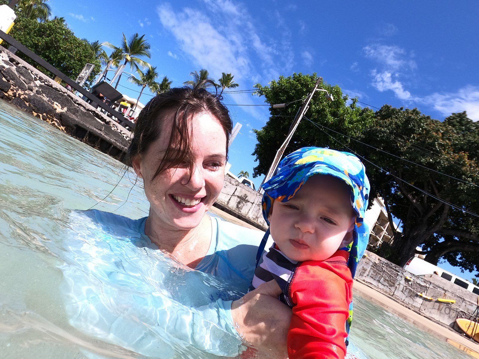 Keiki swimming lessons on the Big Island of Hawaii