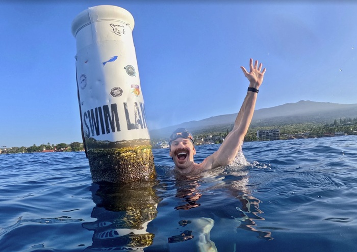 Swimmer at 1 mile buoy